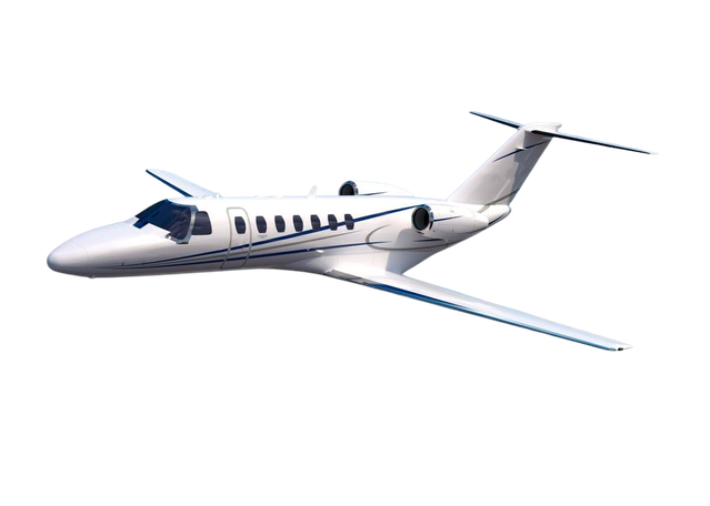 Aeronave no material de apresentação do FlyApp