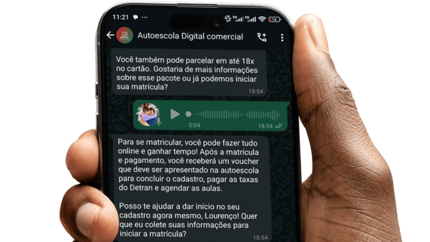 Apresentação do Tony no atendimento pelo WhatsApp
